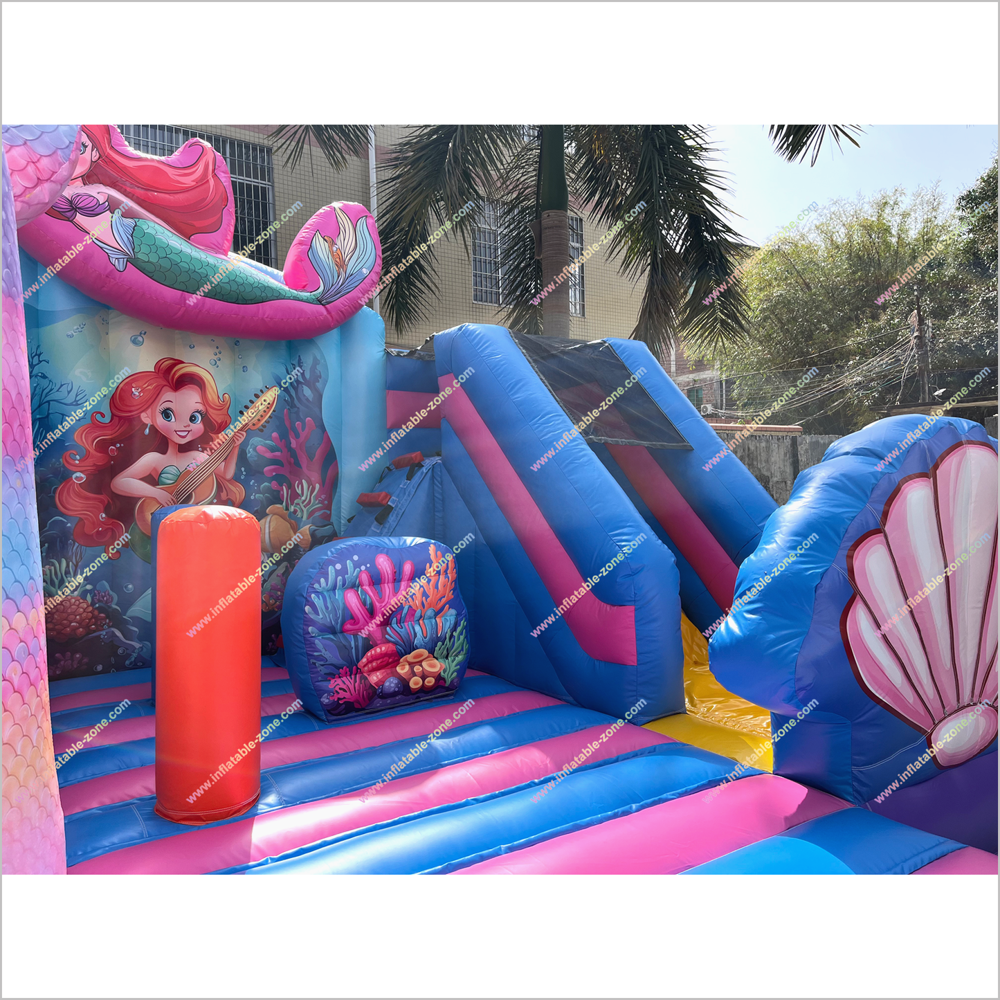 Mermaid Inflatable Princess Slide Bouncy Castle Combo Equipment Best Inflatable Bounce House With Slide - Inflatable-Zone