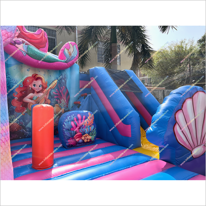 Mermaid Inflatable Princess Slide Bouncy Castle Combo Equipment Best Inflatable Bounce House With Slide - Inflatable-Zone