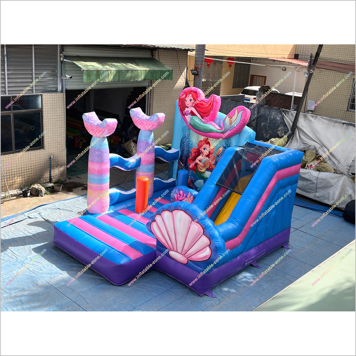 Mermaid Inflatable Princess Slide Bouncy Castle Combo Equipment Best Inflatable Bounce House With Slide - Inflatable-Zone