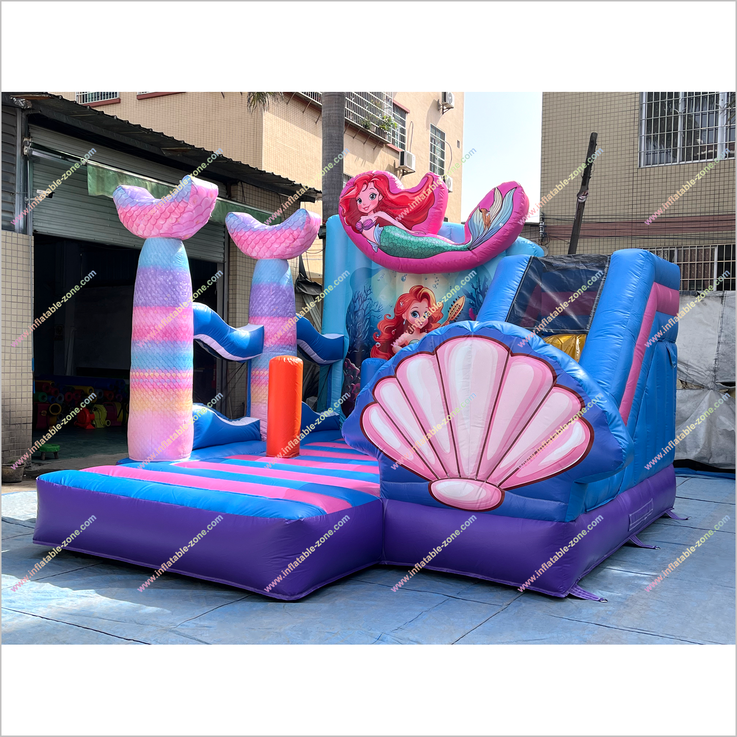 Mermaid Inflatable Princess Slide Bouncy Castle Combo Equipment Best Inflatable Bounce House With Slide - Inflatable-Zone