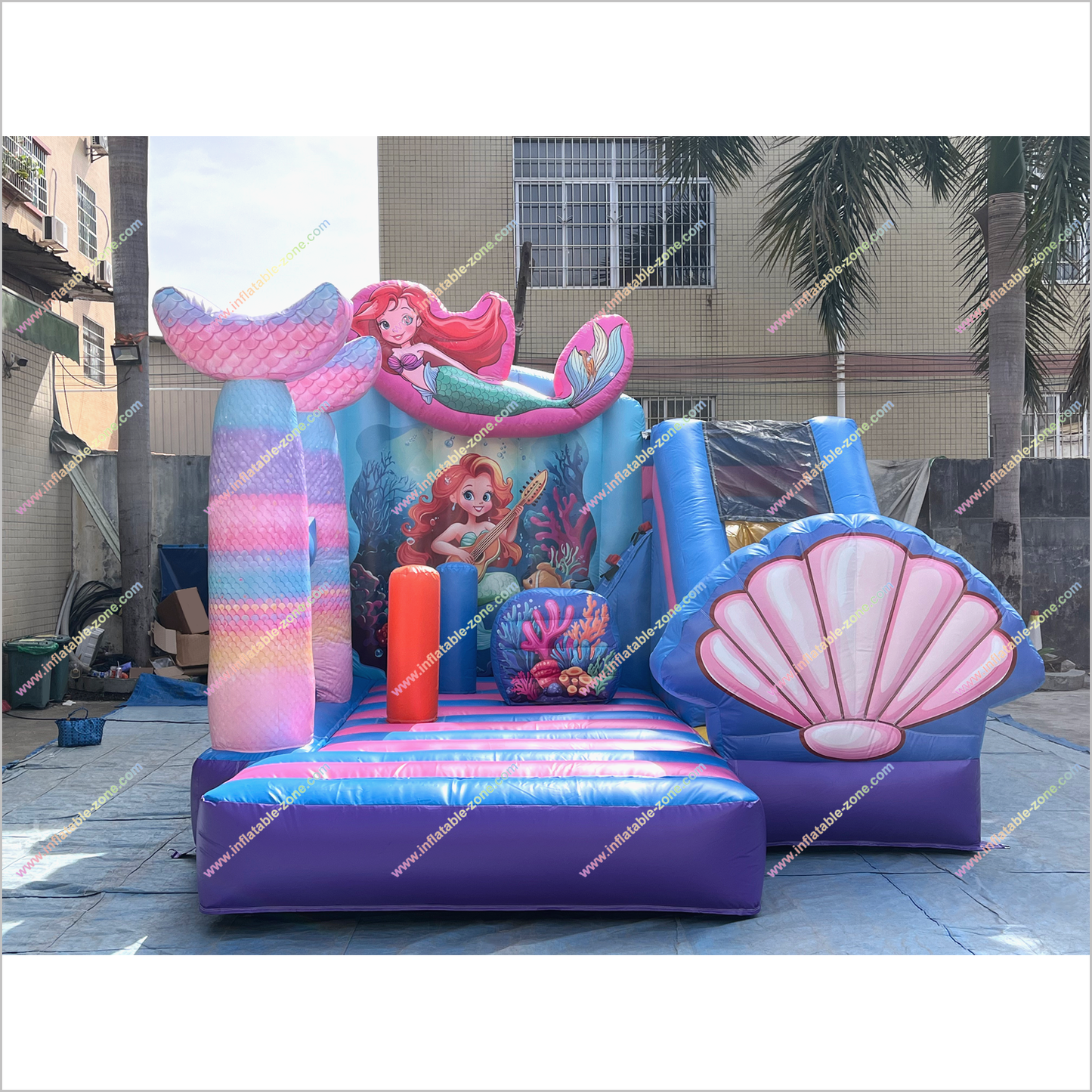 Mermaid Inflatable Princess Slide Bouncy Castle Combo Equipment Best Inflatable Bounce House With Slide - Inflatable-Zone