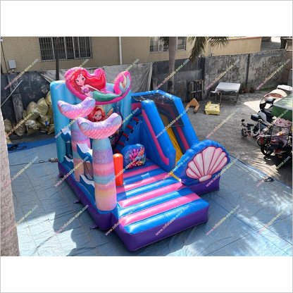 Mermaid Inflatable Princess Slide Bouncy Castle Combo Equipment Best Inflatable Bounce House With Slide - Inflatable-Zone