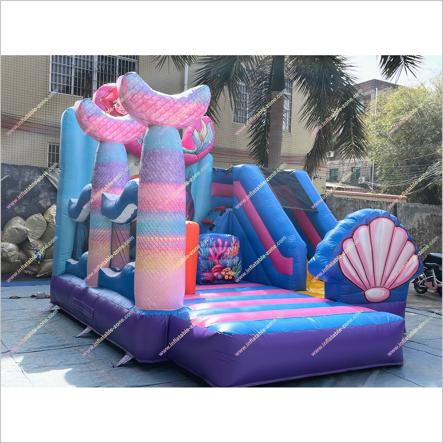 Mermaid Inflatable Princess Slide Bouncy Castle Combo Equipment Best Inflatable Bounce House With Slide - Inflatable-Zone