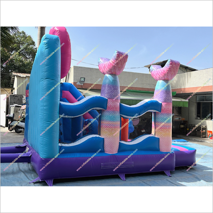 Mermaid Inflatable Princess Slide Bouncy Castle Combo Equipment Best Inflatable Bounce House With Slide - Inflatable-Zone