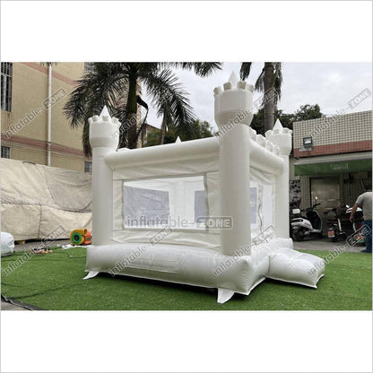 Mini White Bouncy Castle Jumping Party Best Inflatable Bounce House For Kids Birthday - Inflatable-Zone