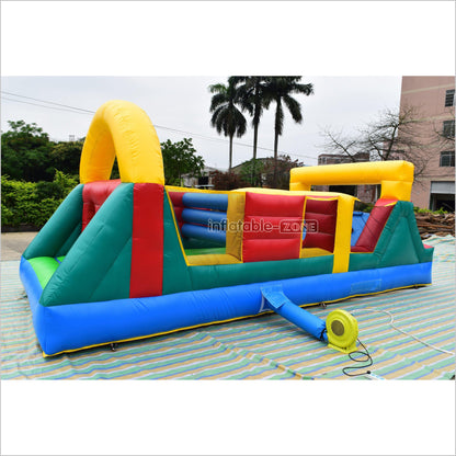 Commercial Bounce House Obstacle Course Outdoor Inflatable Assault Course Moonwalk Obstacle Course Rental - Inflatable-Zone