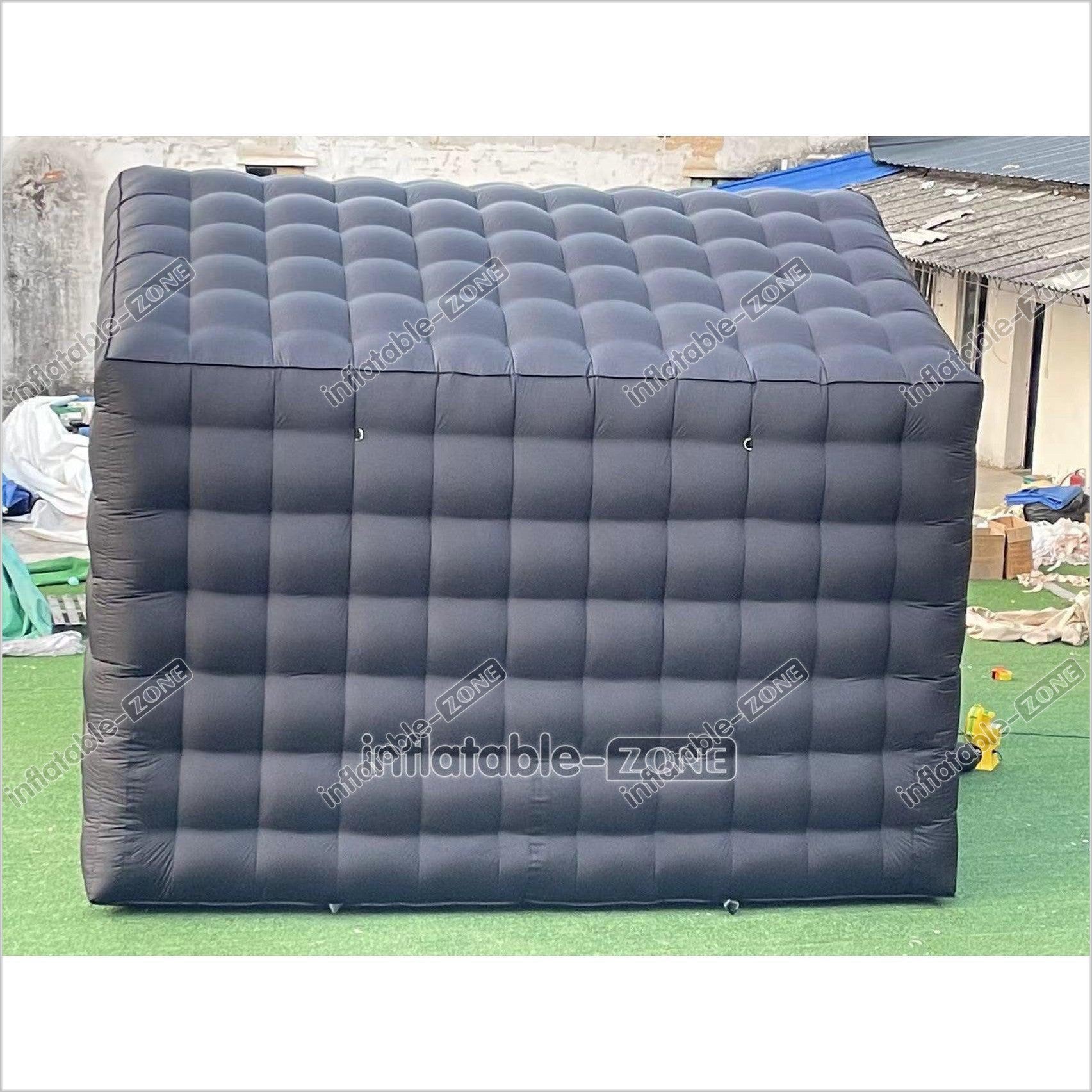 Outdoor Inflatable Nightclub Tent Commercial Black Backyard Blow Up Club Inflatable Party Cube Disco Bar Tent - Inflatable-Zone