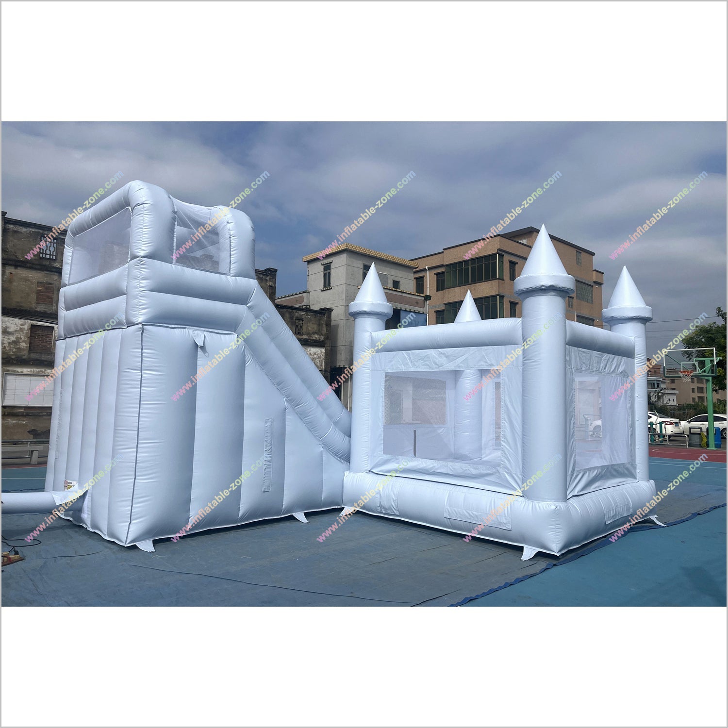 Outdoor Play Area Jumping Castle And Waterslide Combo Entertainment Inflatable Bouncy House With Slide - Inflatable-Zone