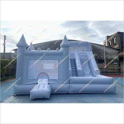 Outdoor Play Area Jumping Castle And Waterslide Combo Entertainment Inflatable Bouncy House With Slide - Inflatable-Zone
