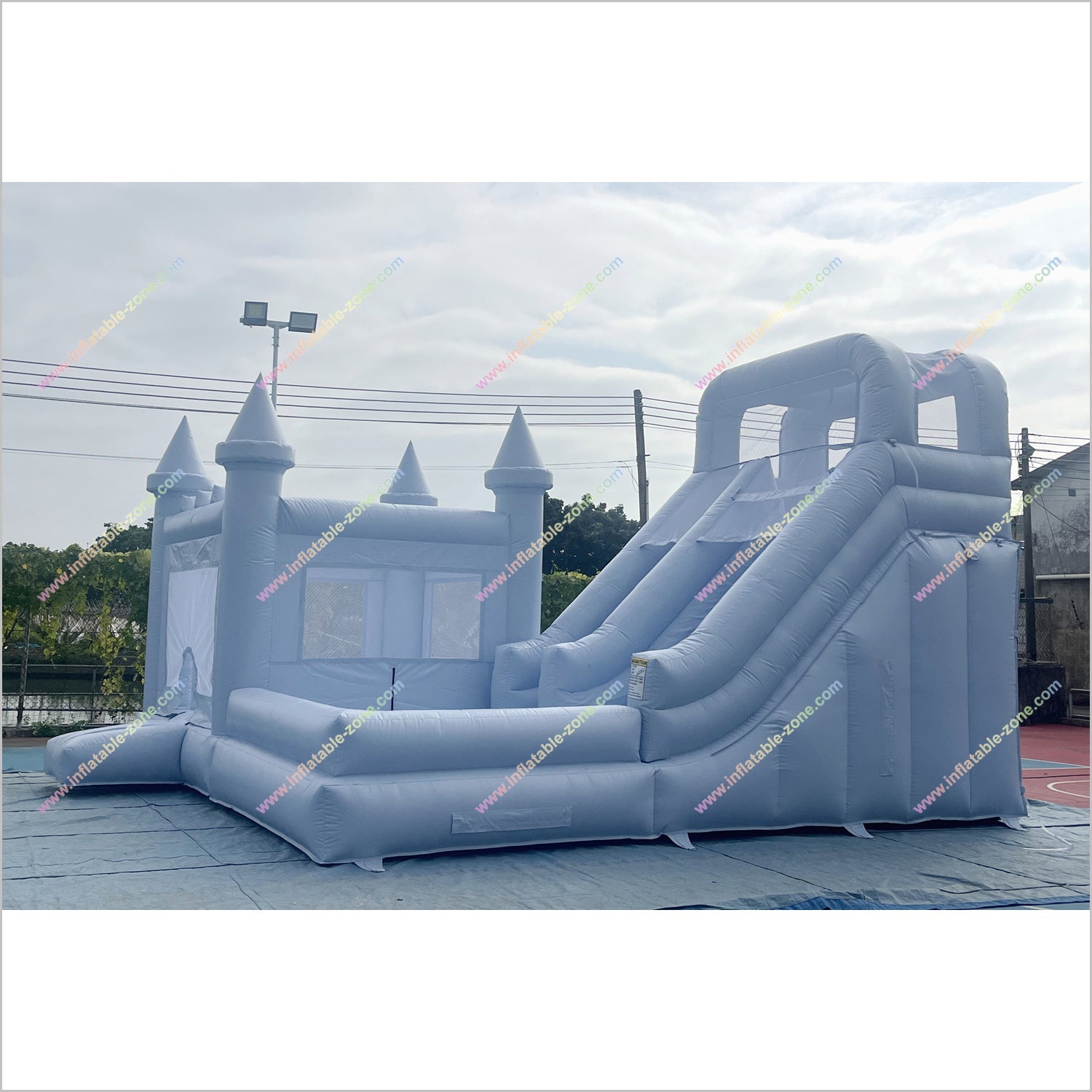 Outdoor Play Area Jumping Castle And Waterslide Combo Entertainment Inflatable Bouncy House With Slide - Inflatable-Zone