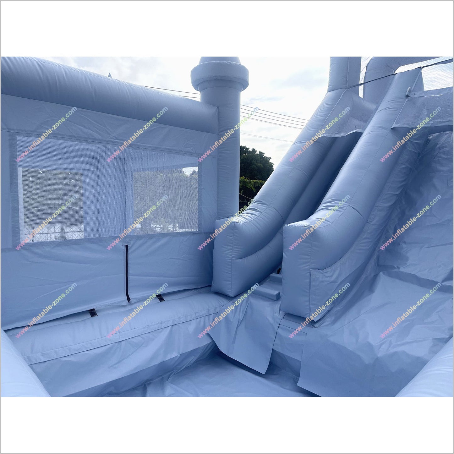 Outdoor Play Area Jumping Castle And Waterslide Combo Entertainment Inflatable Bouncy House With Slide - Inflatable-Zone