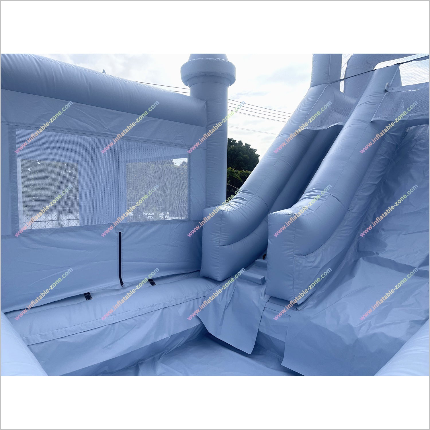 Outdoor Play Area Jumping Castle And Waterslide Combo Entertainment Inflatable Bouncy House With Slide - Inflatable-Zone