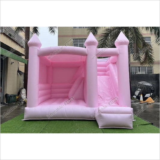 Commercial Pink Bouncy Castle With Slide Combo Wedding Inflatable Jumper Bounce House Play Near Me - Inflatable-Zone