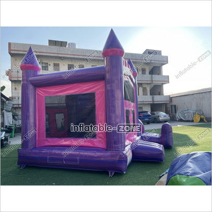 Pink Purple Bouncy Castle Slide Combo Inflatable Bounce House Jump And Play Party - Inflatable-Zone