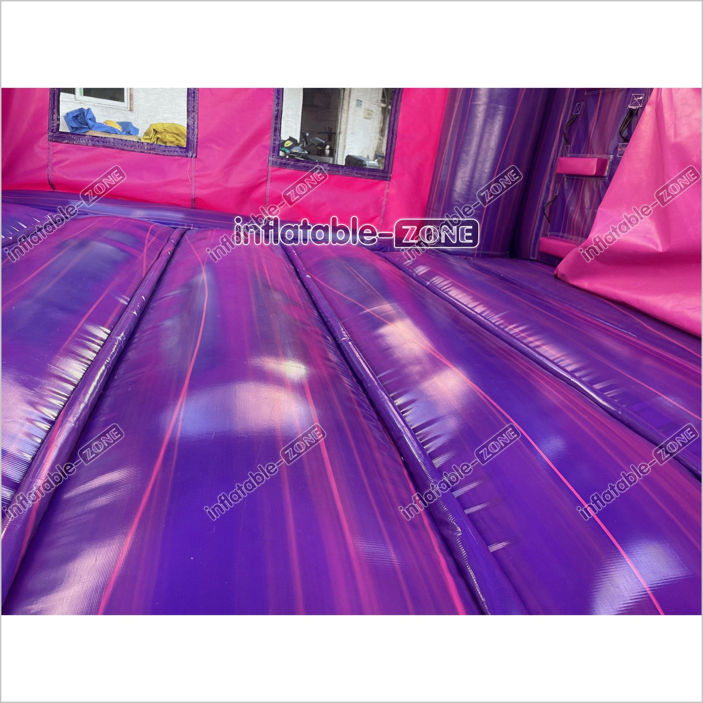 Pink Purple Bouncy Castle Slide Combo Inflatable Bounce House Jump And Play Party - Inflatable-Zone