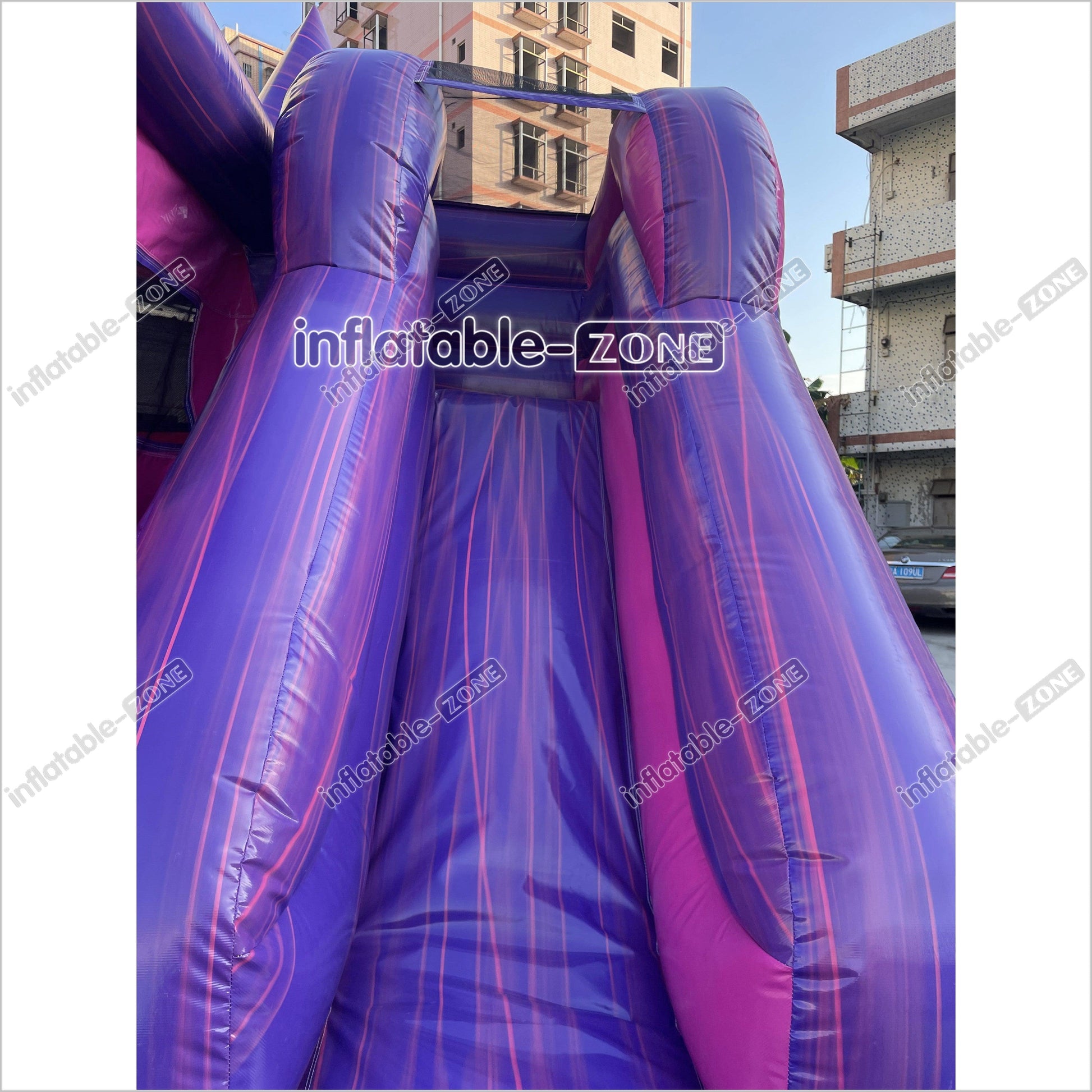 Pink Purple Bouncy Castle Slide Combo Inflatable Bounce House Jump And Play Party - Inflatable-Zone