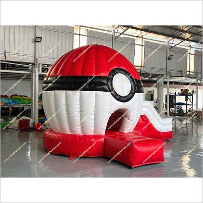 Pokeball Inflatable Jumping Castle Happy Hop Fun House Amusement Park Blow Up Pokeball Bounce Slide For Sale