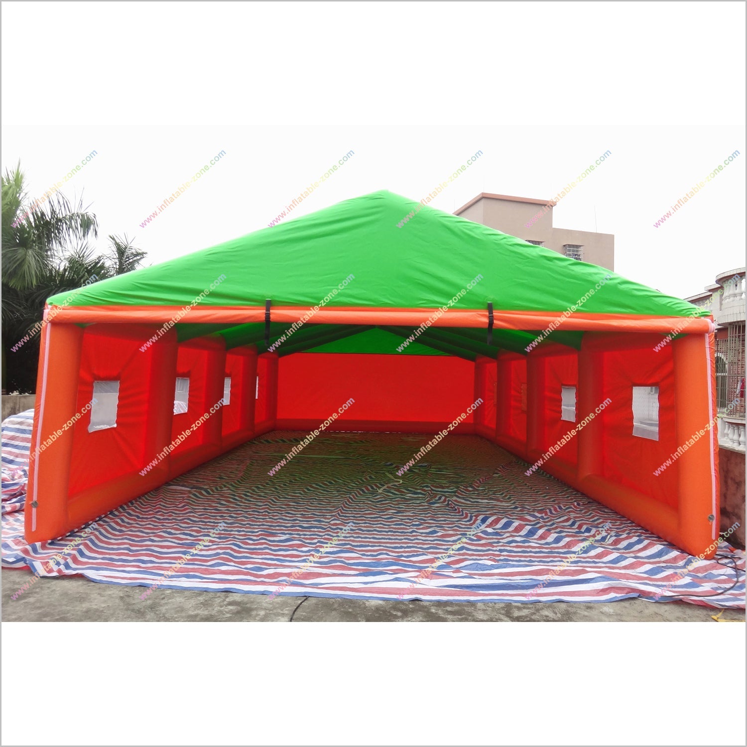 Portable Party Inflatable Event Tent Blow Up Carport Car Garage Tent Green And Orange Inflatable Tent Sale - Inflatable-Zone