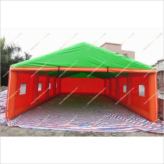 Portable Party Inflatable Event Tent Blow Up Carport Car Garage Tent Green And Orange Inflatable Tent Sale - Inflatable-Zone