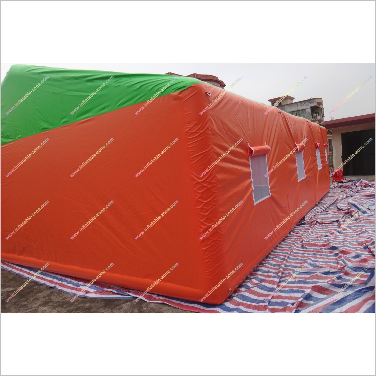 Portable Party Inflatable Event Tent Blow Up Carport Car Garage Tent Green And Orange Inflatable Tent Sale - Inflatable-Zone
