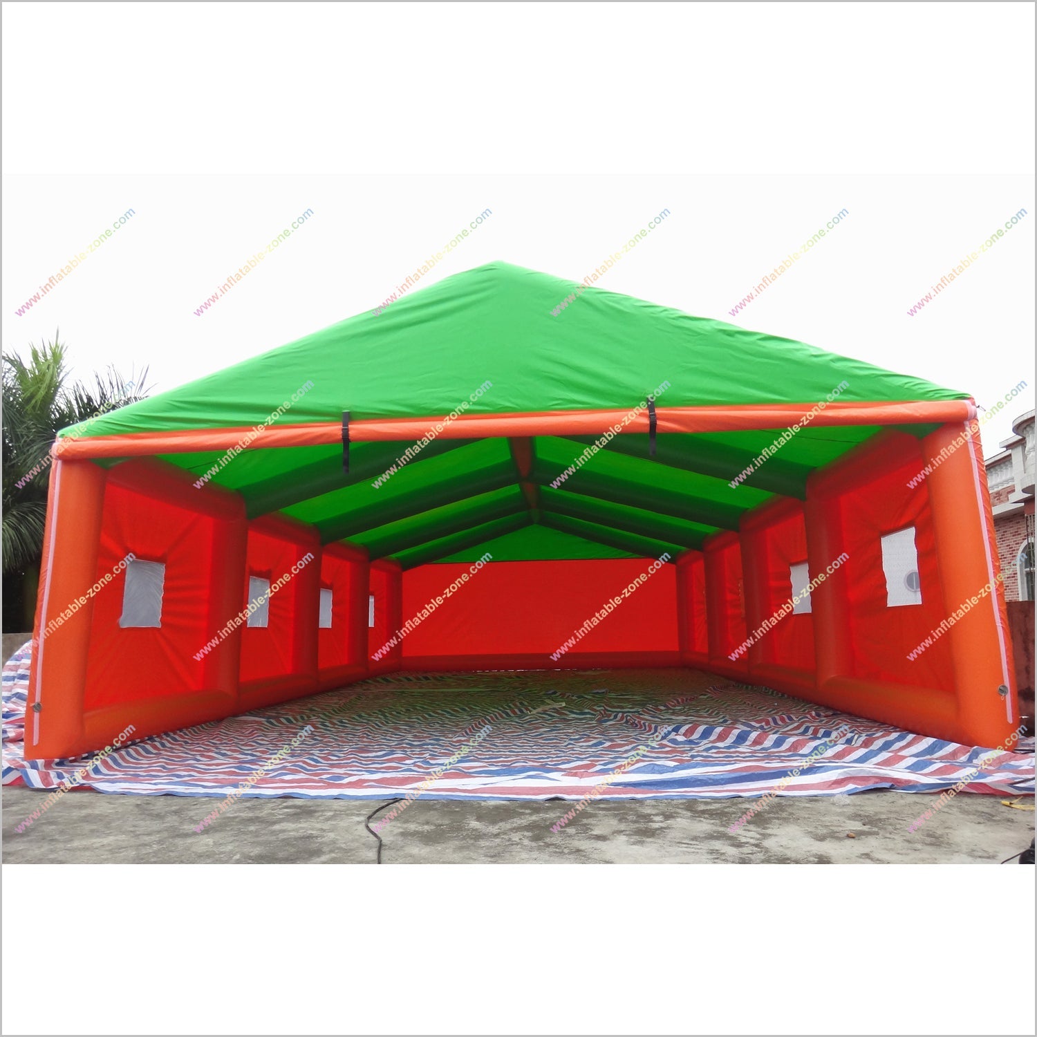 Portable Party Inflatable Event Tent Blow Up Carport Car Garage Tent Green And Orange Inflatable Tent Sale - Inflatable-Zone