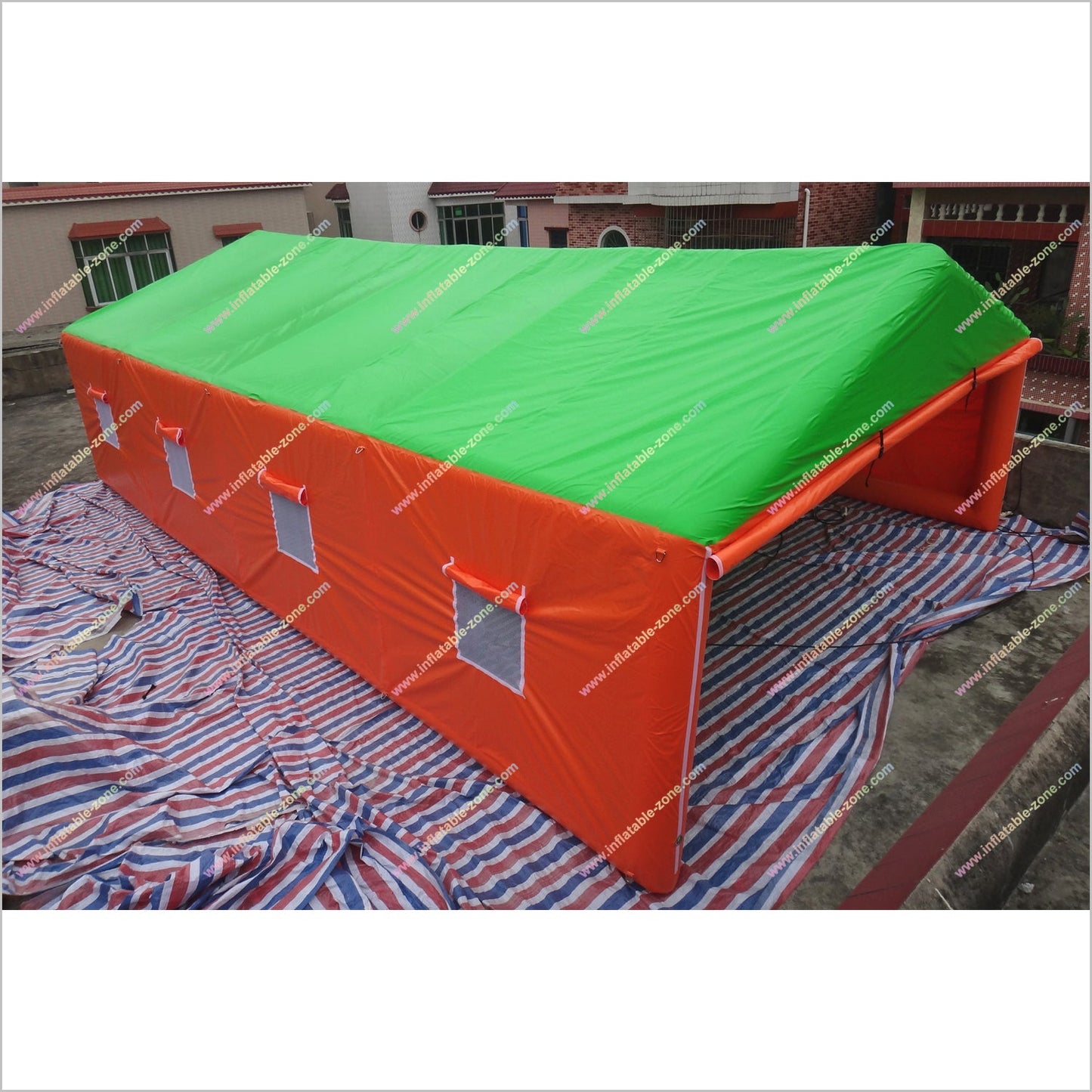 Portable Party Inflatable Event Tent Blow Up Carport Car Garage Tent Green And Orange Inflatable Tent Sale - Inflatable-Zone