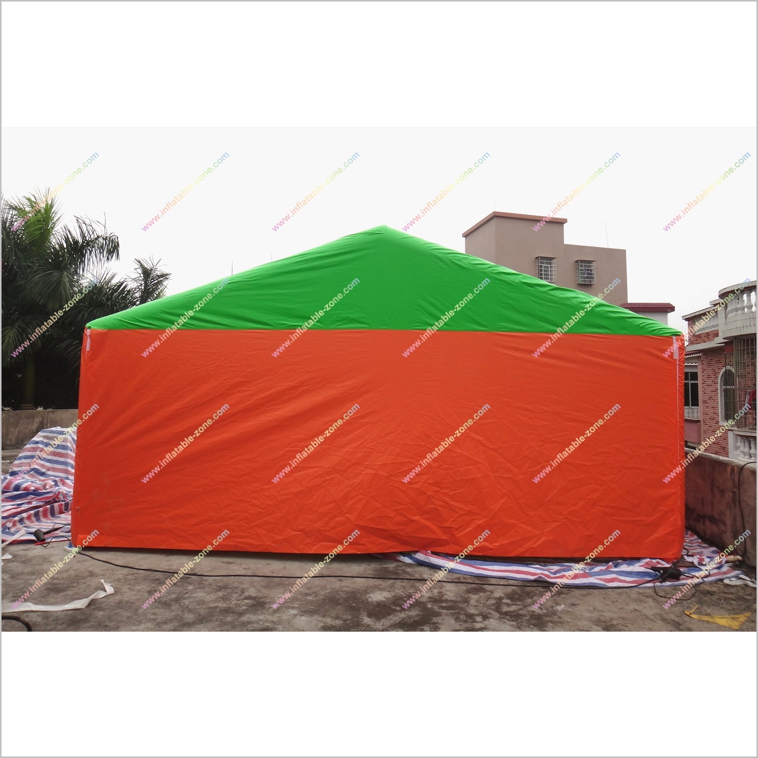 Portable Party Inflatable Event Tent Blow Up Carport Car Garage Tent Green And Orange Inflatable Tent Sale - Inflatable-Zone