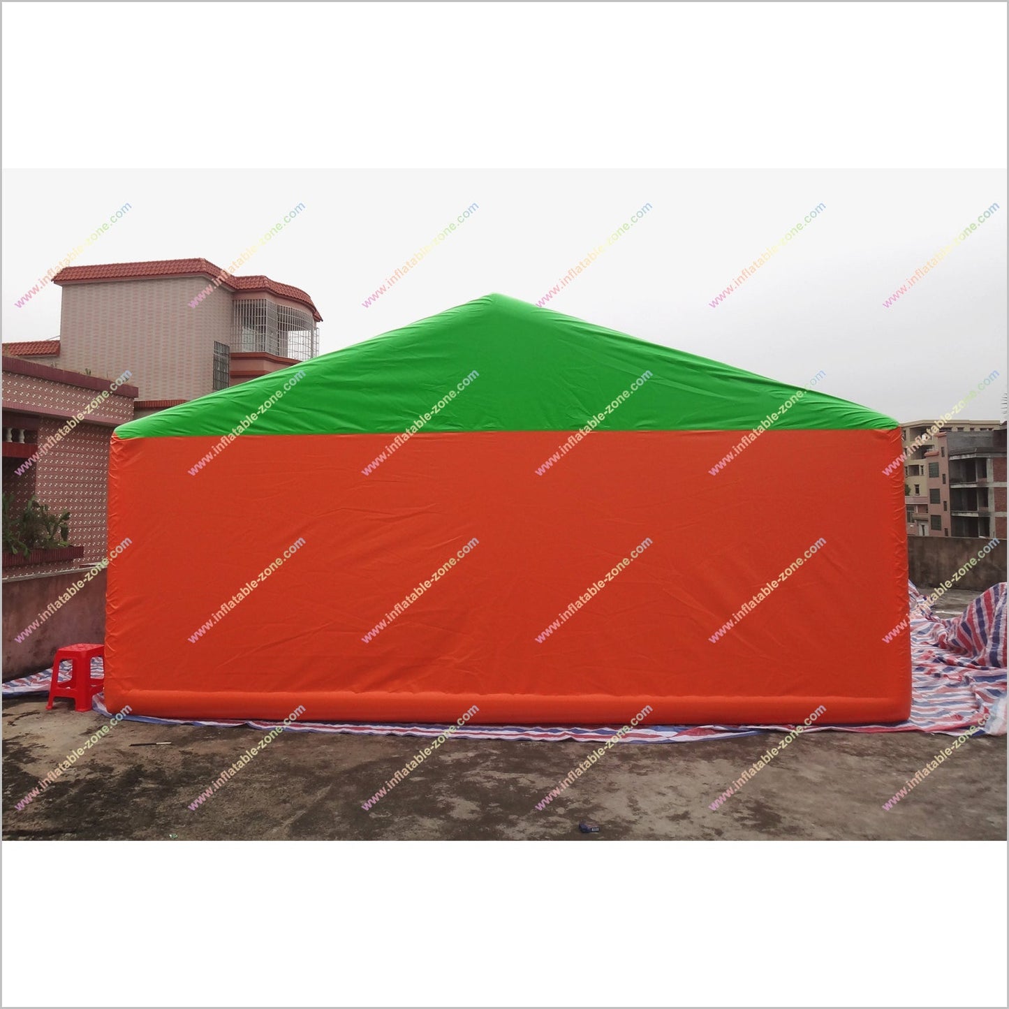 Portable Party Inflatable Event Tent Blow Up Carport Car Garage Tent Green And Orange Inflatable Tent Sale - Inflatable-Zone