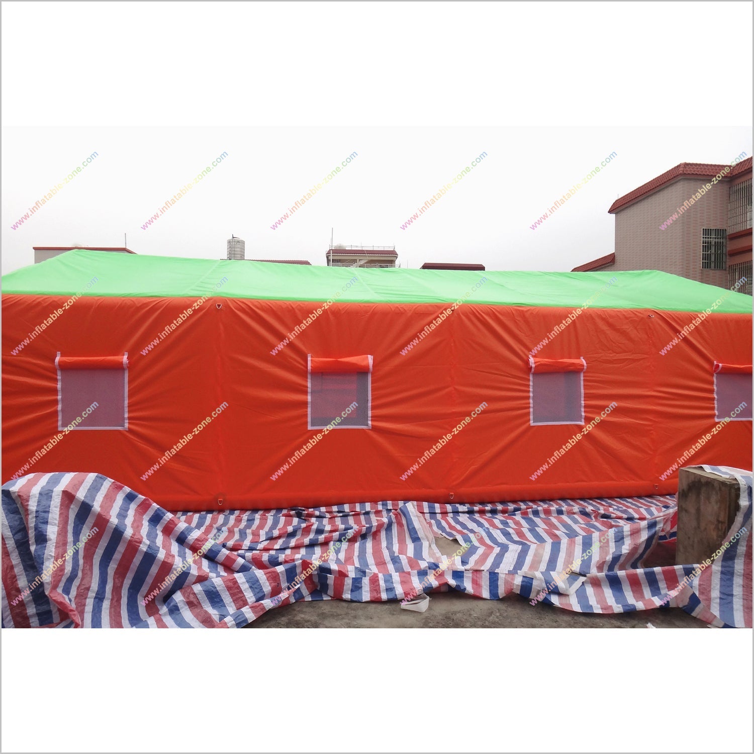 Portable Party Inflatable Event Tent Blow Up Carport Car Garage Tent Green And Orange Inflatable Tent Sale - Inflatable-Zone