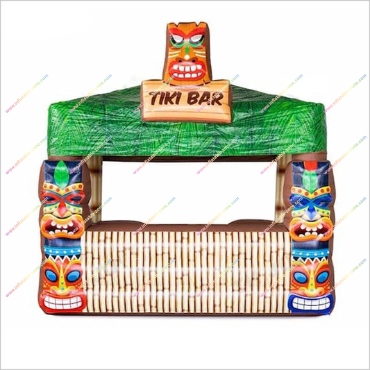 Portable Pavilion Inflatable Tiki Bar Cool Summer Beach Drinking Bar Inflatable Serving Bar Tiki Tent