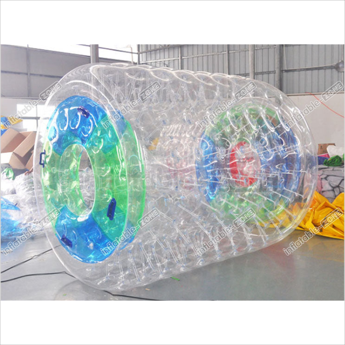 Transpa Inflatable Water Roller, Inflatable Clear Water Rolling Tube - Inflatable-Zone