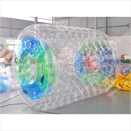 Transpa Inflatable Water Roller, Inflatable Clear Water Rolling Tube - Inflatable-Zone