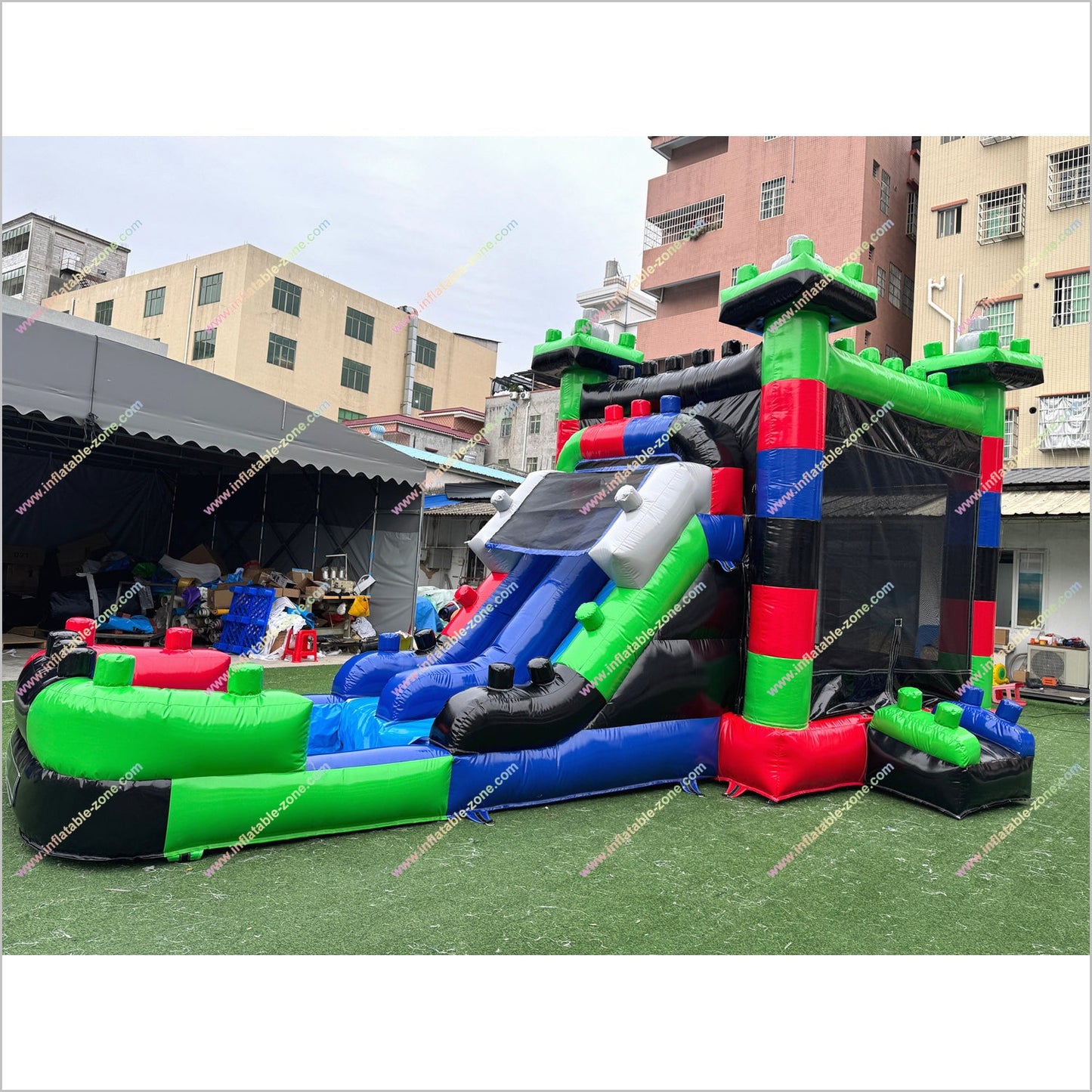 Block Combo Slide Bouncy House Inflatable World Near Me Price Of A Jumping Castle Blow Up Slides For Rent - Inflatable-Zone