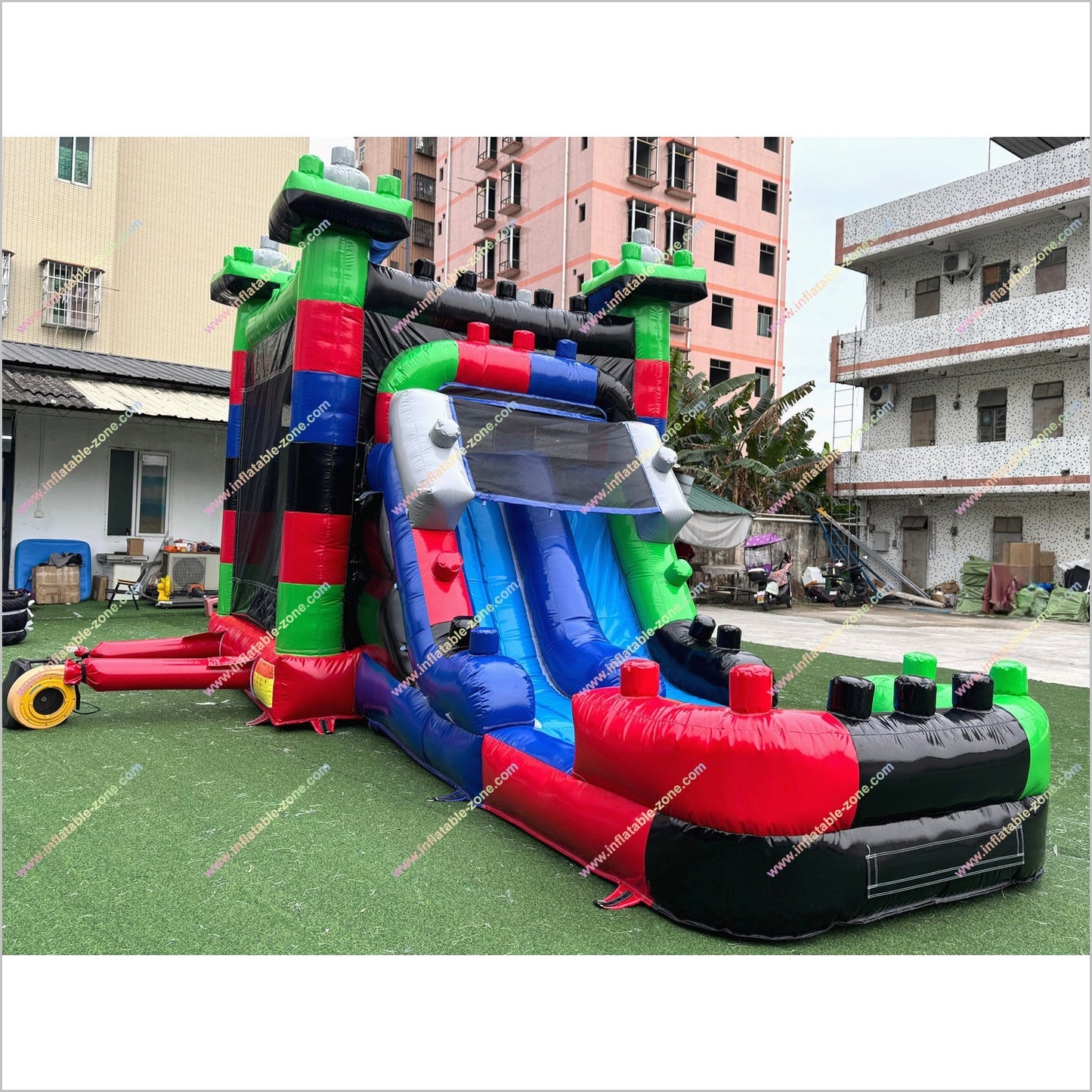 Block Combo Slide Bouncy House Inflatable World Near Me Price Of A Jumping Castle Blow Up Slides For Rent - Inflatable-Zone