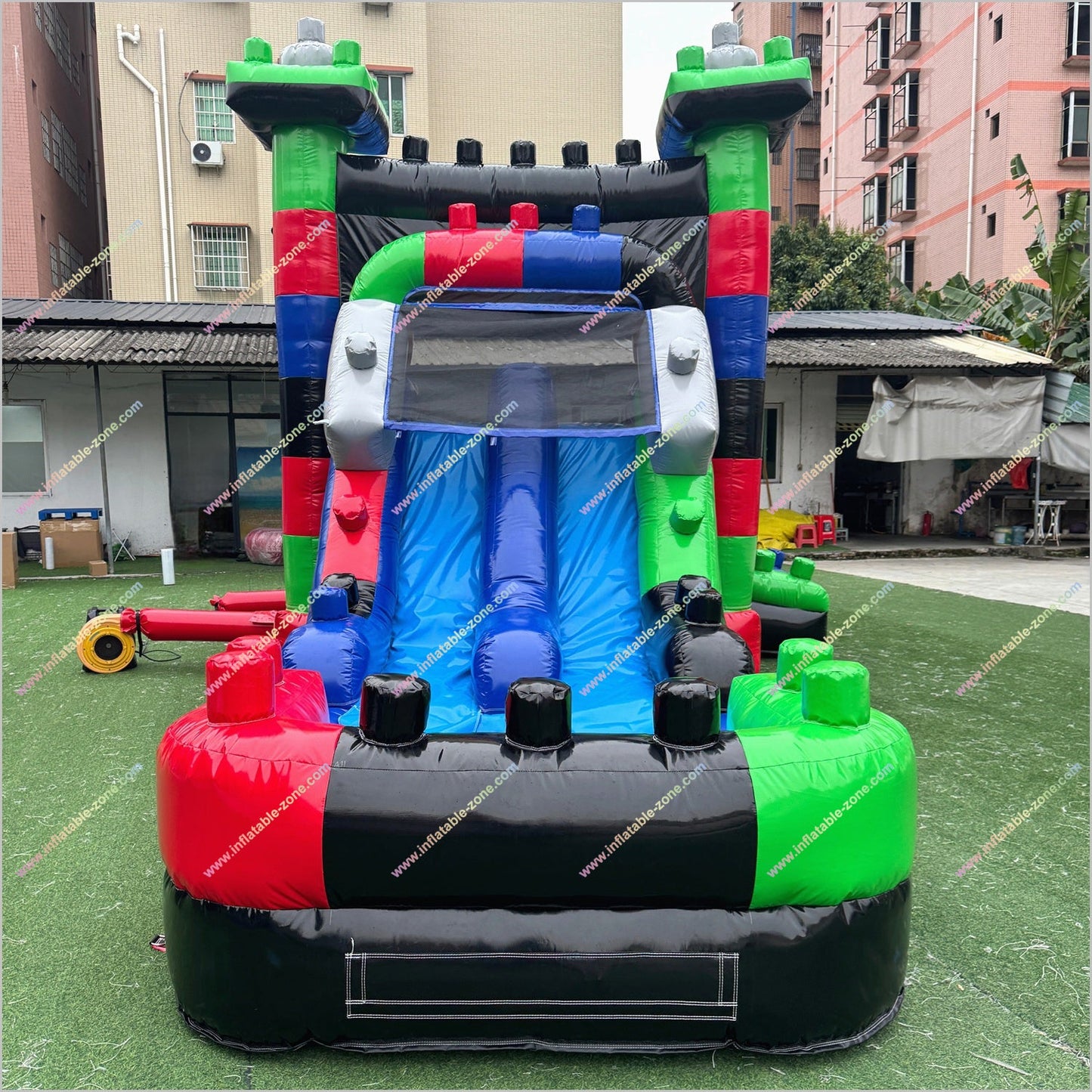 Block Combo Slide Bouncy House Inflatable World Near Me Price Of A Jumping Castle Blow Up Slides For Rent - Inflatable-Zone