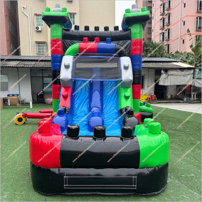 Block Combo Slide Bouncy House Inflatable World Near Me Price Of A Jumping Castle Blow Up Slides For Rent - Inflatable-Zone