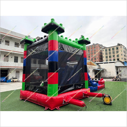 Block Combo Slide Bouncy House Inflatable World Near Me Price Of A Jumping Castle Blow Up Slides For Rent - Inflatable-Zone