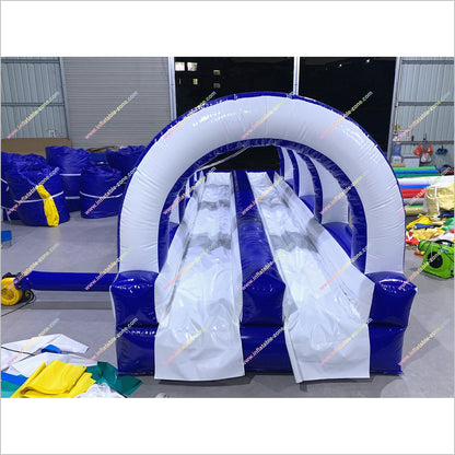 Wellfuntime Inflatable Water Slide Park Best Play Equipment Two Lane Slip N Slide For Pool