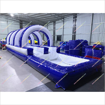 Wellfuntime Inflatable Water Slide Park Best Play Equipment Two Lane Slip N Slide For Pool