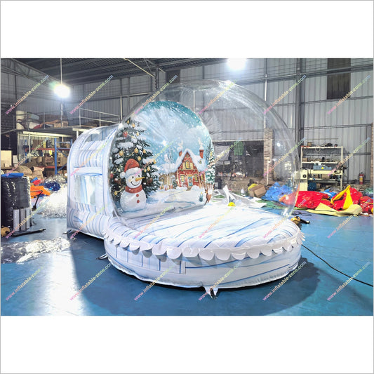 Snowman Globe Inflatable Dome Igloo Bubble Tent Christmas Snow Globes Photo Booth Near Me - Inflatable-Zone