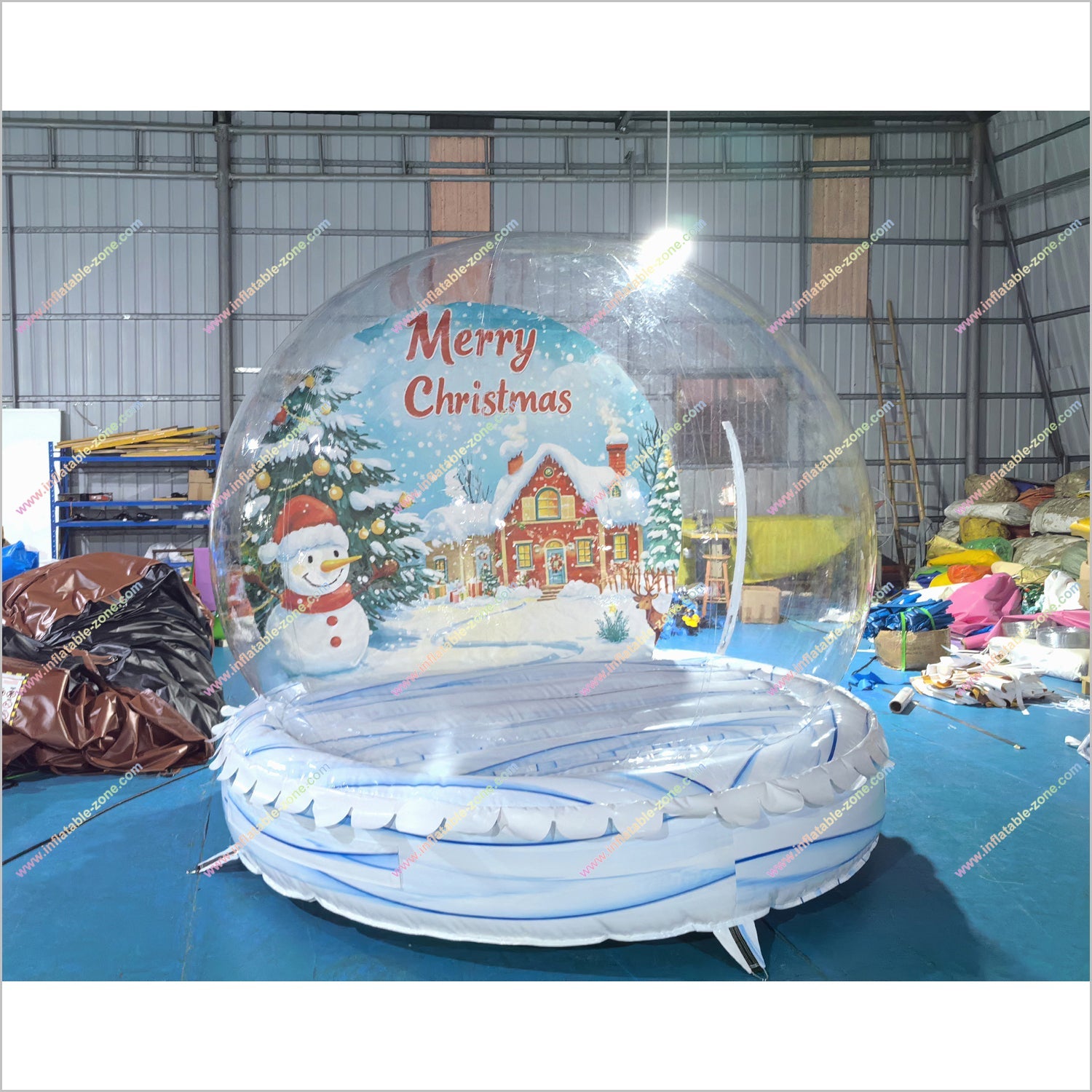 Snowman Snow Globes Inflatable Transparent Camping Tent Christmas Snow Domes Holiday Globe - Inflatable-Zone