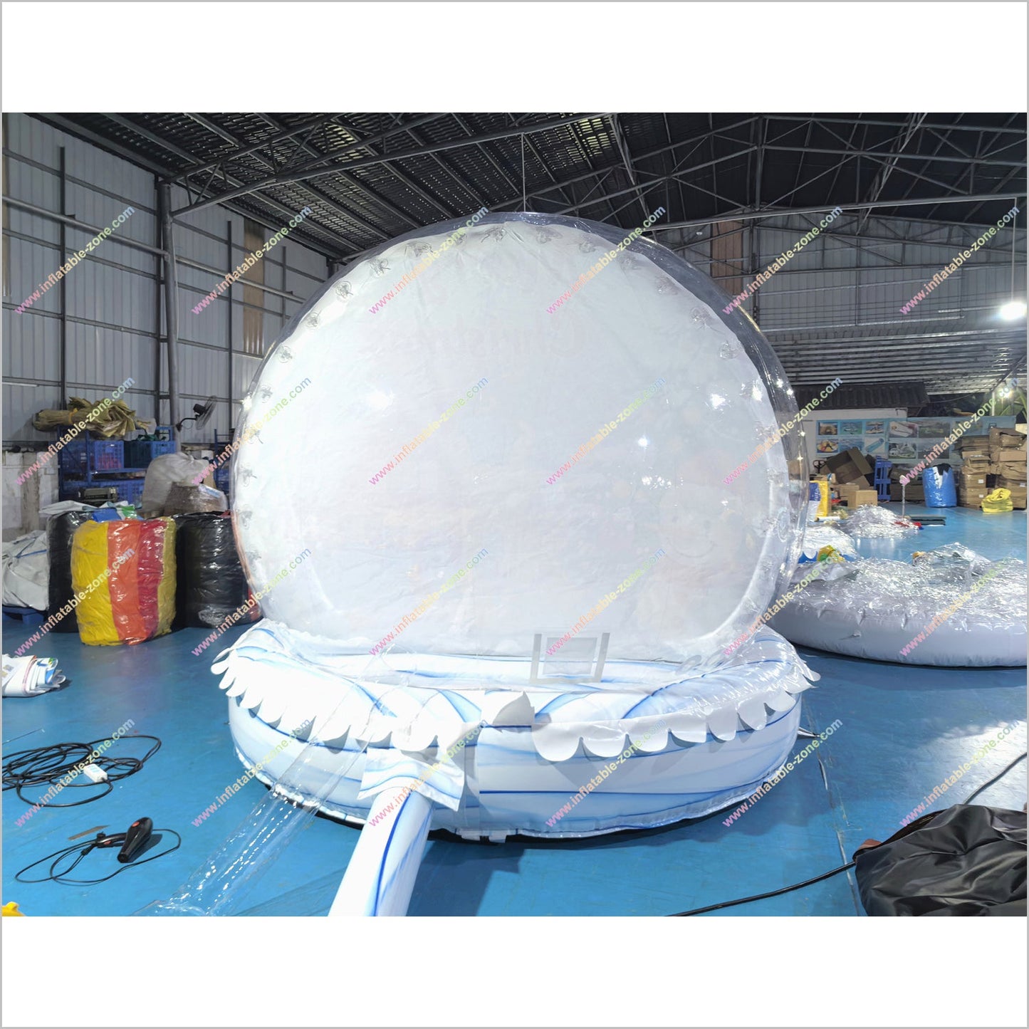 Snowman Snow Globes Inflatable Transparent Camping Tent Christmas Snow Domes Holiday Globe - Inflatable-Zone