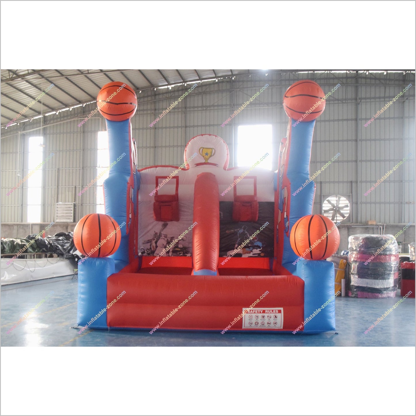 Sport Party Inflatable Basketball Target Shooting Game Fun And Fitness Inflatable Basketball Hoop Bounce Playhouse - Inflatable-Zone