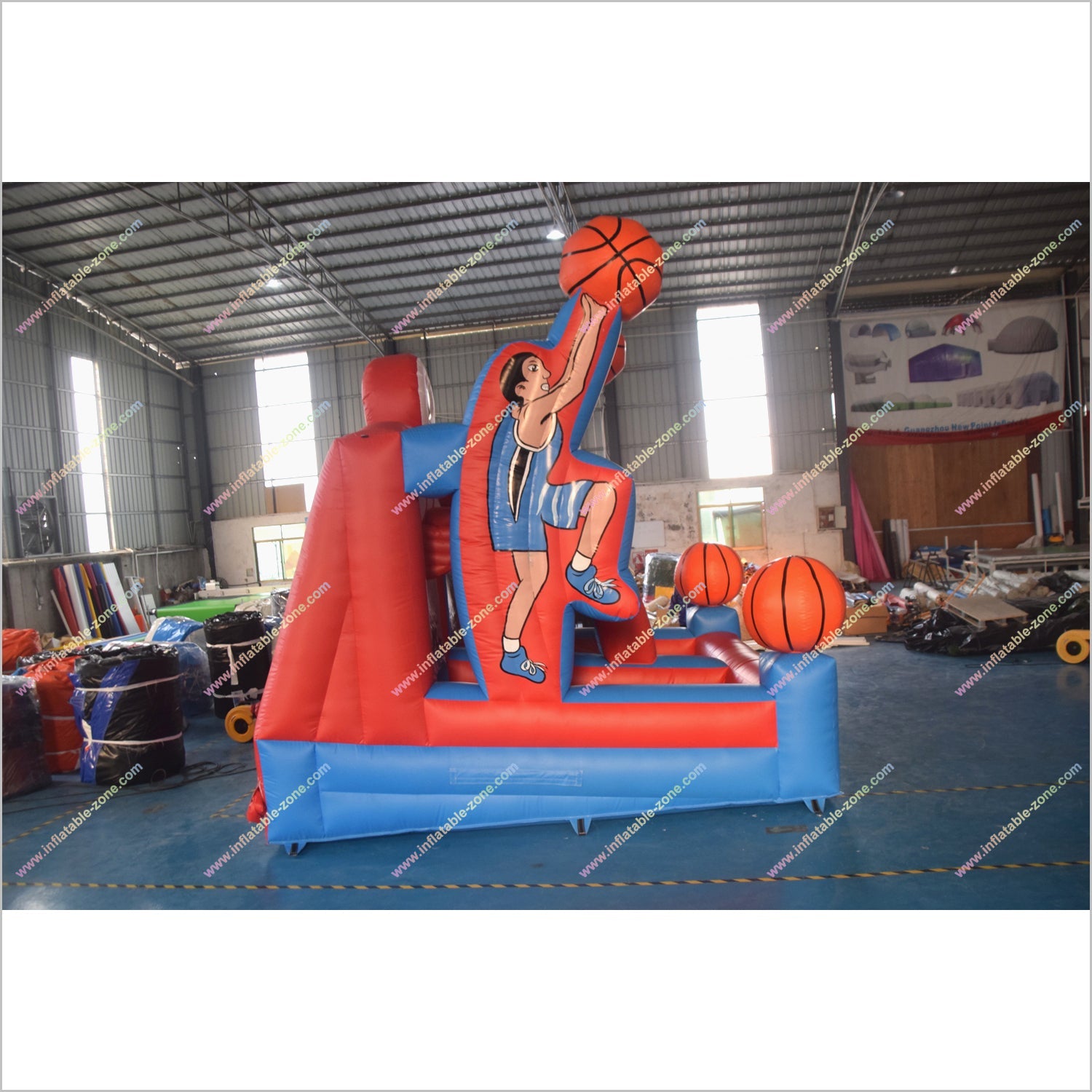 Sport Party Inflatable Basketball Target Shooting Game Fun And Fitness Inflatable Basketball Hoop Bounce Playhouse - Inflatable-Zone