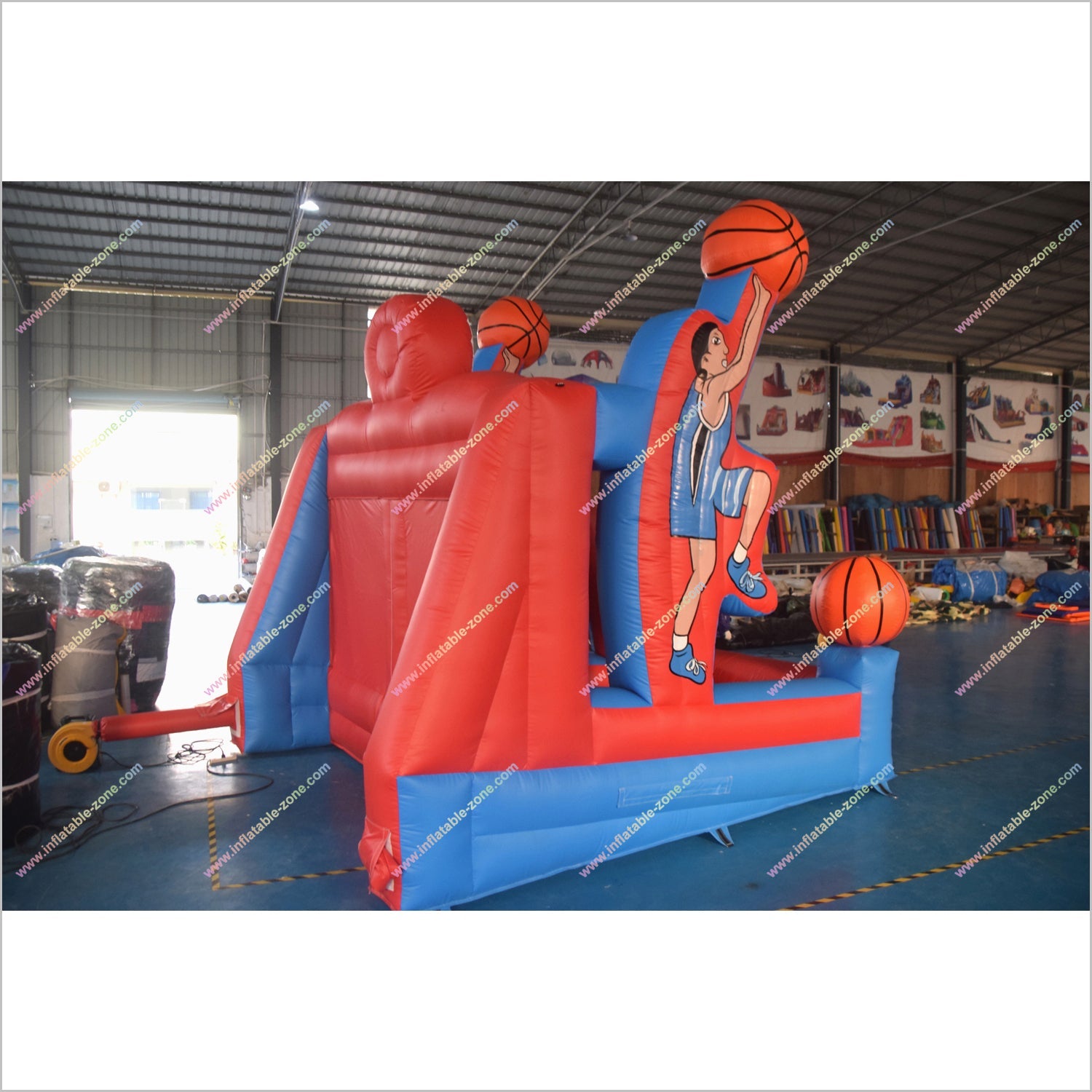 Sport Party Inflatable Basketball Target Shooting Game Fun And Fitness Inflatable Basketball Hoop Bounce Playhouse - Inflatable-Zone