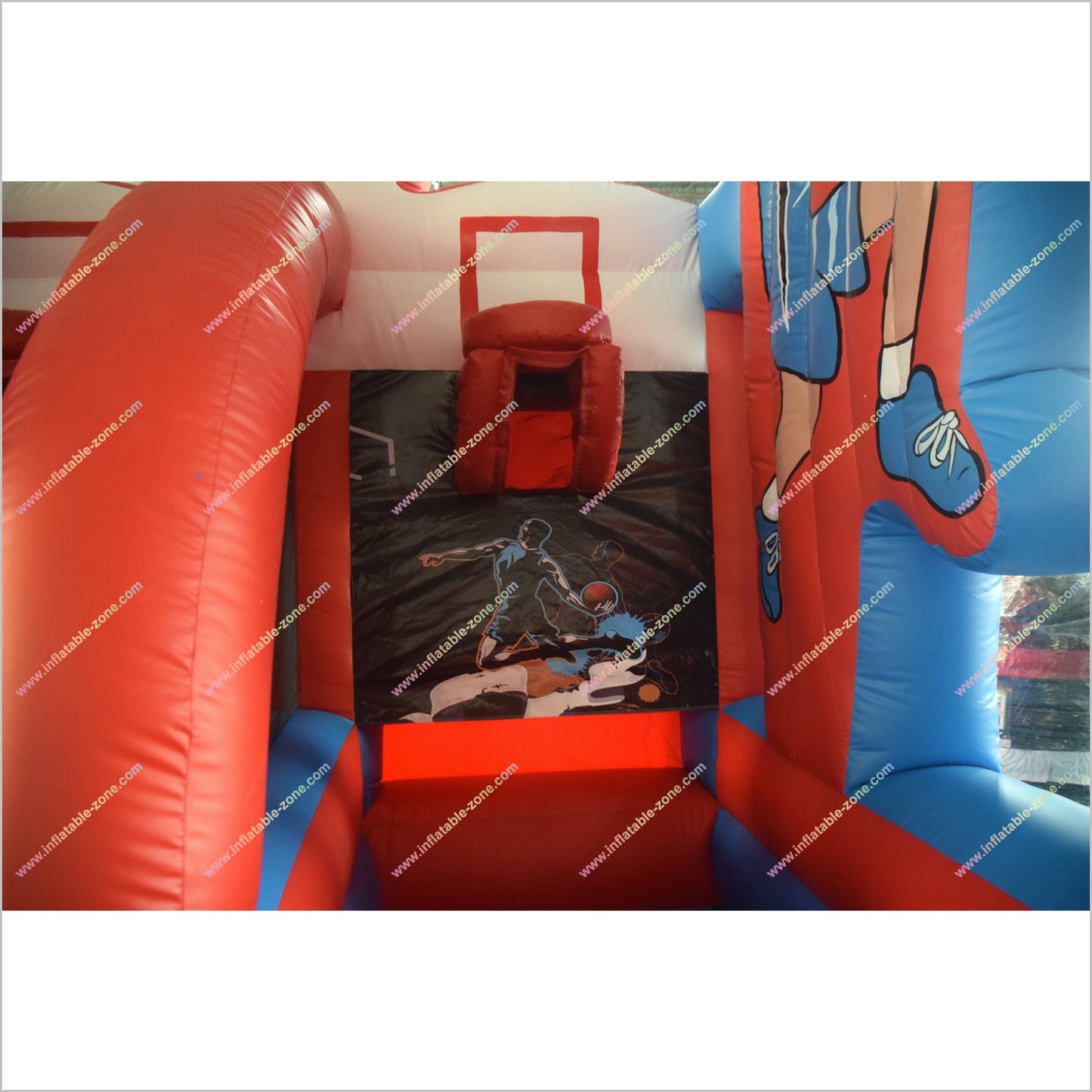 Sport Party Inflatable Basketball Target Shooting Game Fun And Fitness Inflatable Basketball Hoop Bounce Playhouse - Inflatable-Zone