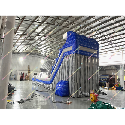 Tall Inflatable Water Slide Rental Shark Pool Indoor Soft Play Equipment Shark Slip And Slide Swimming Pool