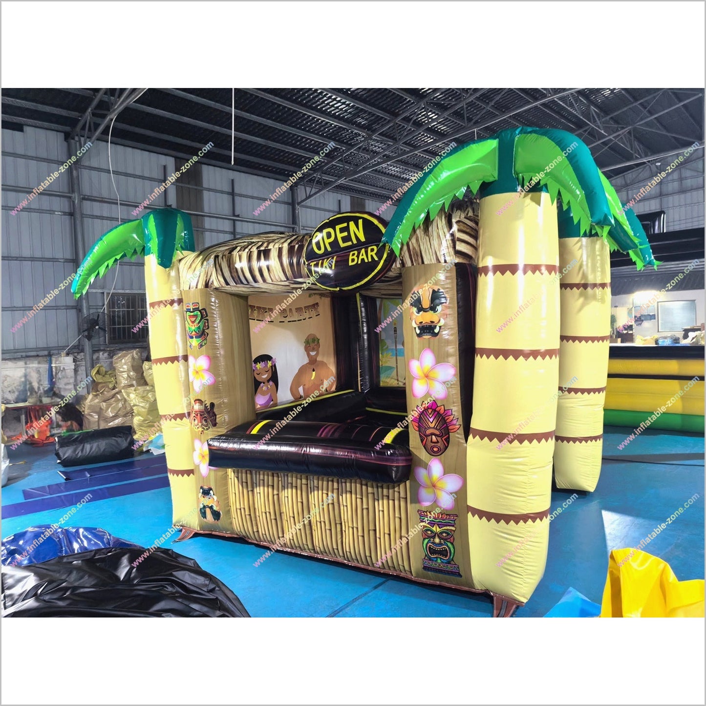 Fun Open Tiki Bar Inflatable Pub Tent Event Exhibition Advertising Inflatables Tiki Party Palm Trees For Sale - Inflatable-Zone