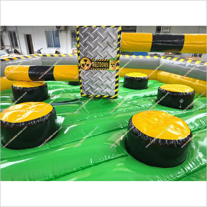 Toxic Meltdown Inflatable Rental Near Me Wipeout Sport Meltdown Game Inflatable Amusement Park Equipment For Sale