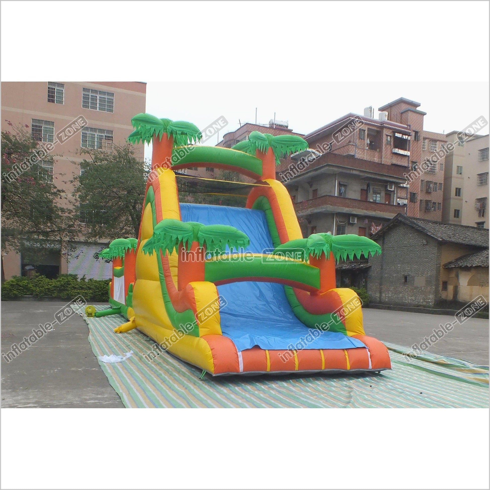 Tropical Obstacle Course Jumper Rental Inflatable Fun Run Assault Course Bouncy Castle For Sale - Inflatable-Zone